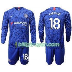 Billige Fotballdrakter Chelsea Giroud 18 Barn Hjemmedraktsett 2019/20 Langermet